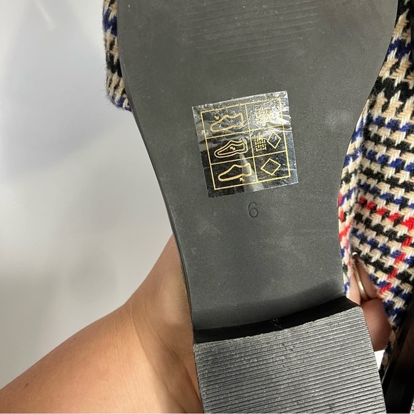 ASOS plaid pointed toe mules size 6 - Picture 8 of 8